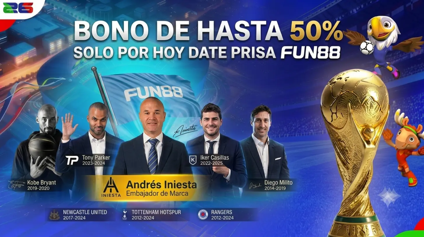 Andrés Iniesta Embajador de Marca de FUN88 desde 2026