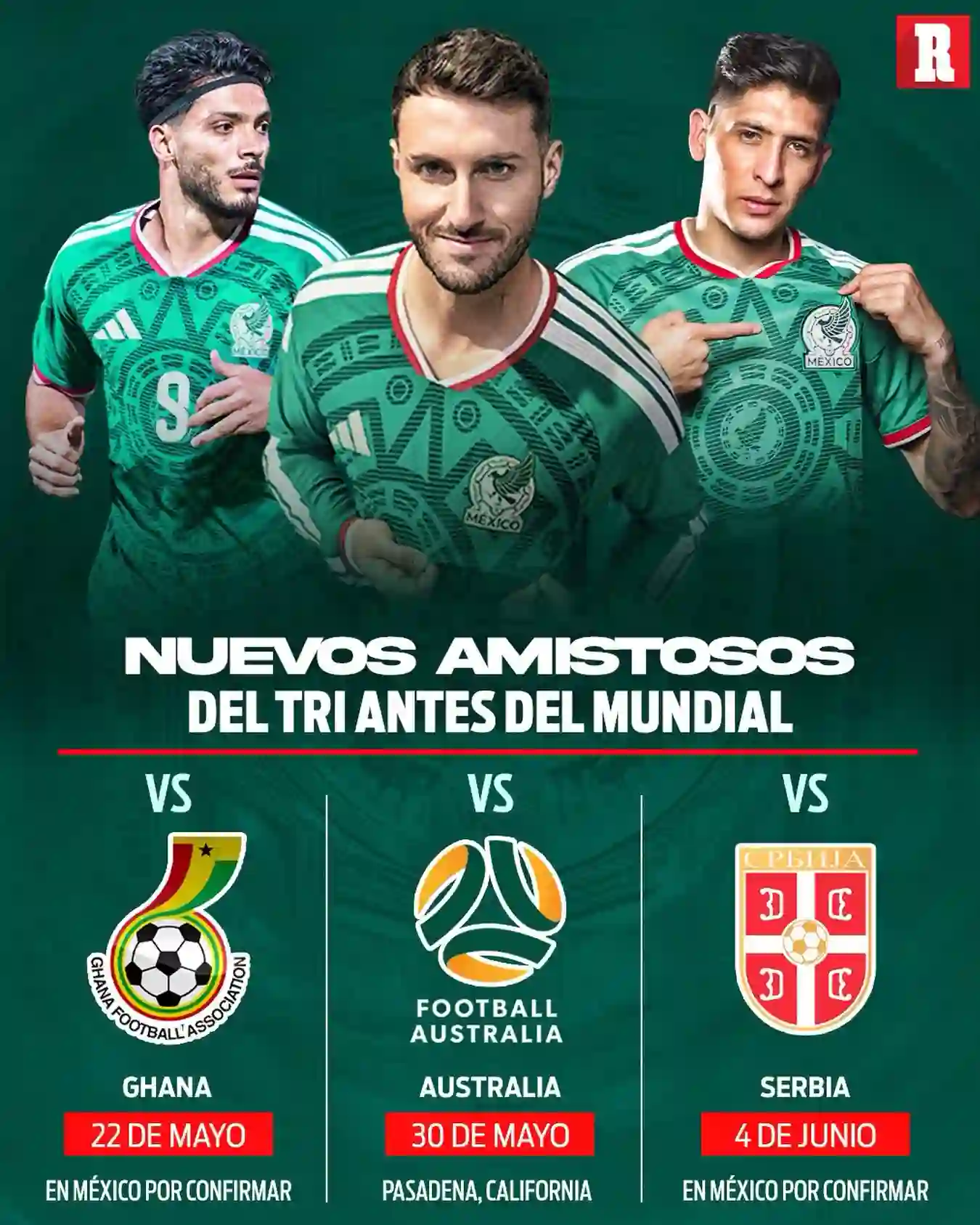 Amistosos Tri Mundial 2026 Ghana Australia Serbia momios Fun88
