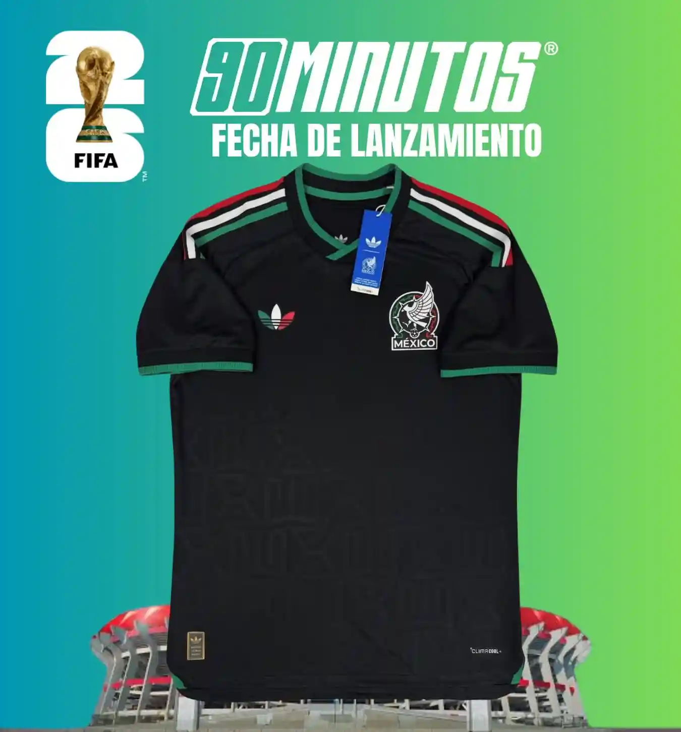 Jersey negro adidas Selección Mexicana Mundial 2026 precio momios