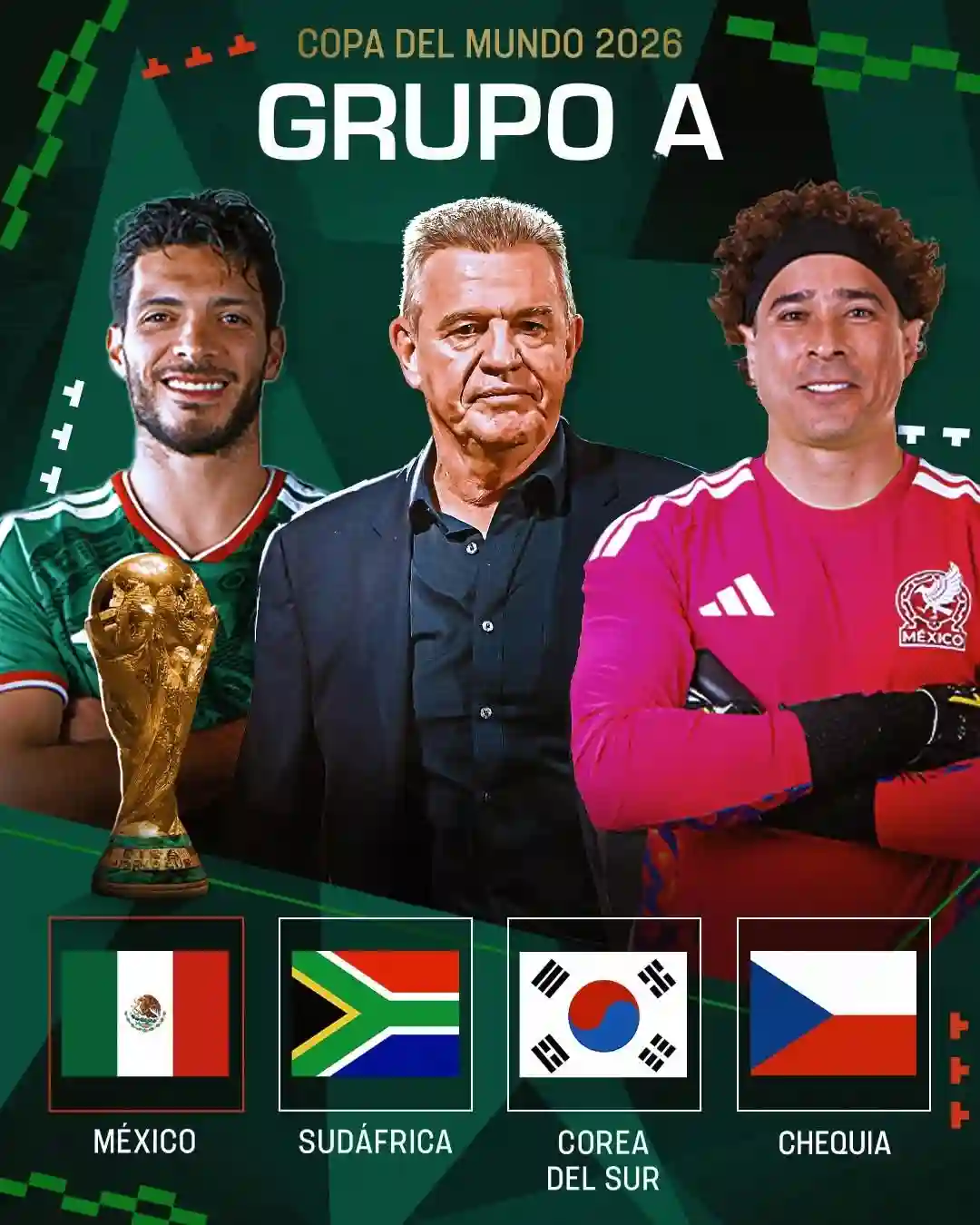 México vs Corea del Sur y Chequia Grupo A Mundial 2026 momios Fun88